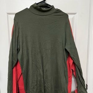 "Mock neck" long sleeve shirt